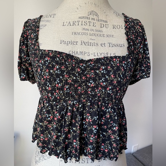 3/22 🧡 Multi coloured floral top - Picture 3 of 7